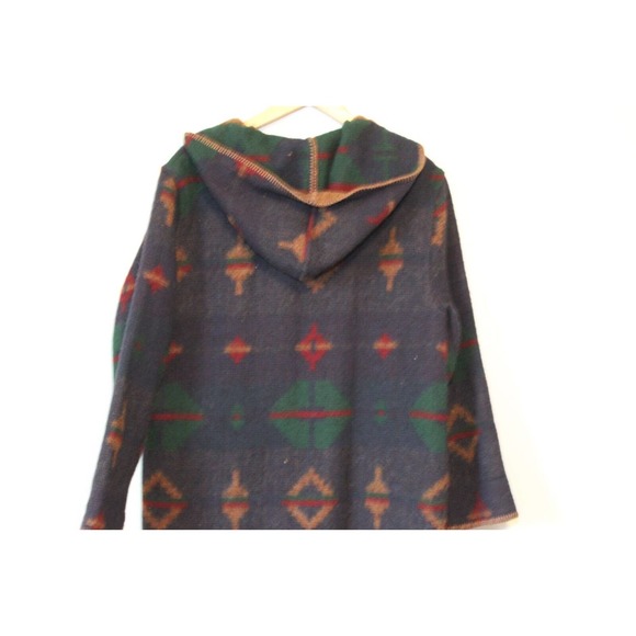 Woolrich Southwest Wool Reversible Long Hooded Blanket Coat Duster Small H14206 - Picture 10 of 16